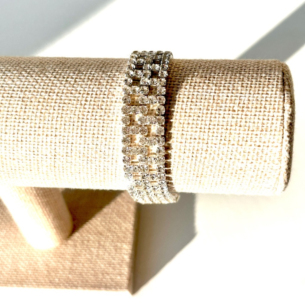 Rhinestone Bracelet | Silver-Tone - Picture 9 of 10